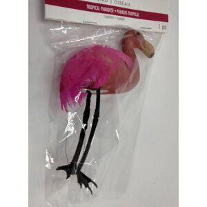 Ashland Flamingo Floral Pick Pink  Tropical Paradise Bird Clip on Decoration